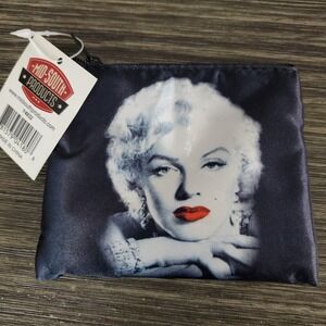 Hollywood Legends Marilyn Monroe Zipper Coin‎ Purse Pouch Woth Keyring Red Lips